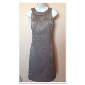 NWT Ann Taylor LOFT Grey Sequin Cocktail Dress 8